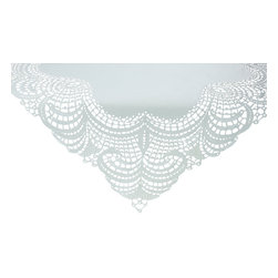 Xia Home Fashions - Dainty Lace Table Topper 36"x36" , White - Tablecloths