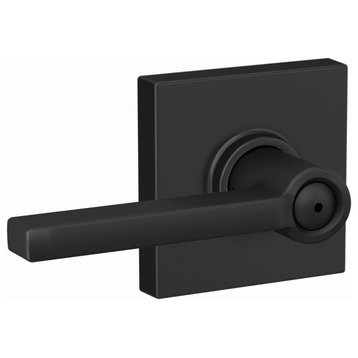 Schlage F40-LAT-COL Latitude Privacy Door Lever Set - Matte Black
