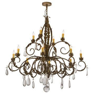 50 Wide New Country French 12 Light Chandelier