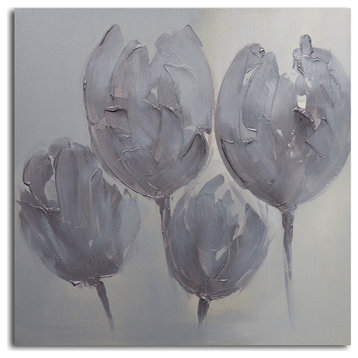 "Tulips In Neutral" Original Oil Painting On Canvas