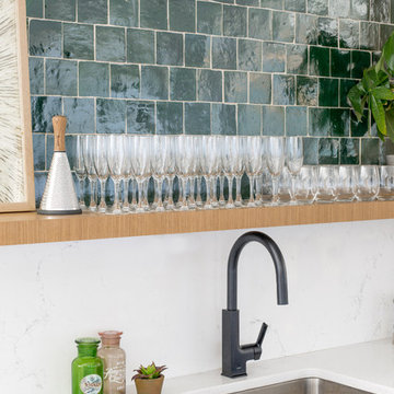 sparkling emerald zellige exudes perfection in south carolina kitchen remodel