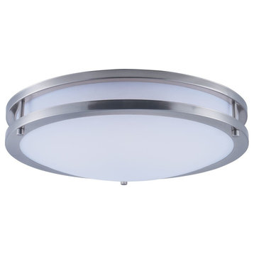 Linear LED Flush Mount in Satin Nickel