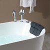 59"Center Drain Freestanding Whirlpool Bathtub