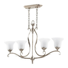 Quorum International 6572-4 Flora 4 Light 37-1/2"W Chandelier - Aged Silver
