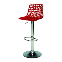 SPIDER MODERN RED ITALIAN BAR STOOL - Bar Stools And Counter Stools
