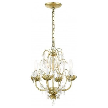 4 Light Chandelier in Coastal Style - 14 Inches wide by 17.5 Inches high
