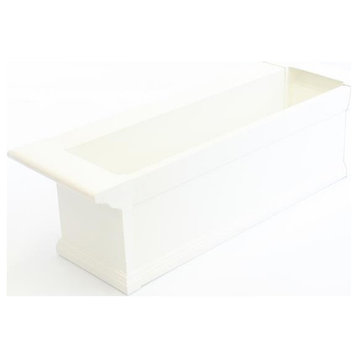 Mayne Yorkshire 3ft Weatherproof Traditional Vinyl Window Box in White