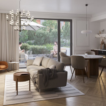 Riva Residence_Appartamento neoclassico con giardino in zona Fondazione Prada
