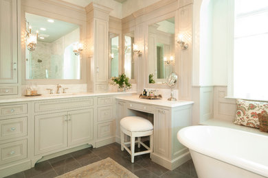 Bianco Imperial Honed Marble Bath by Karr Bick Kitchen and Bath