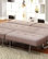 Contemporary Brown Futon Sofa Adjustable Arm Converts Into Bed