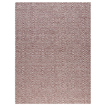 Luxor Brown and Ivory Rug'd Chair Mat, 36"x48", .25" Pile Height