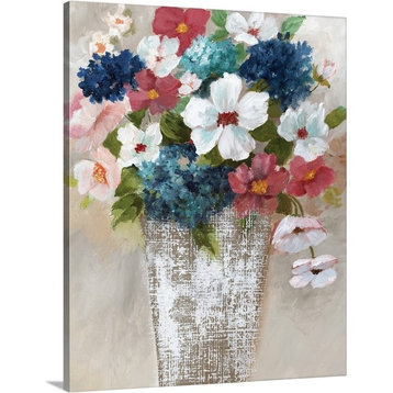 Linen Bouquet I Wrapped Canvas Art Print, 24"x30"x1.5"