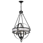CWI LIGHTING - CWI LIGHTING 9957P20-4-101 4 Light Chandelier with Black finish - CWI LIGHTING 9957P20-4-101 4 Light  Chandelier with Black finishThis breathtaking 4 Light  Chandelier with Black finish is a beautiful piece from our Arkansas Collection. With its sophisticated beauty and stunning details, it is sure to add the perfect touch to your décor.Collection: ArkansasFinish: BlackMaterial: Metal (Stainless Steel)Crystals: K9 ClearHanging Method / Wire Length: Comes with 72" of chainDimension(in): 34(H) x 20(Dia)Max Height(in): 106Bulb: (4)60W E12 Candelabra Base(Not Included)CRI: 80Voltage: 120Certification: ETLInstallation Location: DRYOne year warranty against manufacturers defect.