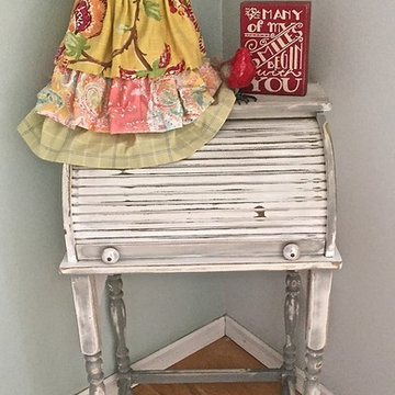 Olld small roll top desk transformed!!