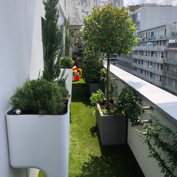 agencement et aménagement d'une terrasse et balcon à Boulogne