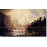 Picture-Tiles.com - Albert Bierstadt Landscapes Painting Ceramic Tile Mural #2, 21.25"x12.75" - Mural Title: Among The Sierra Nevada Mountains