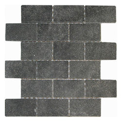 lava rock tumbled 2x4 Brick pattern stone mosaic - Tile