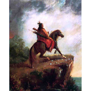 Alfred Jacob Miller Indian Scout on Horse Back Wall Decal Print