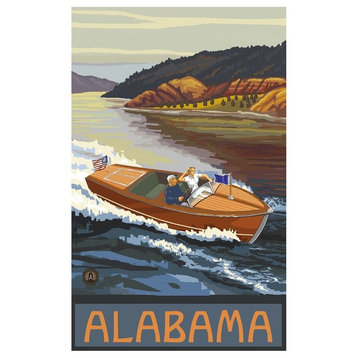 Paul A. Lanquist Alabama Woodie Boat Lake Art Print, 30"x45"
