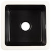 Eden Matte Black Fireclay 18" Single Bowl Undermount Kitchen Sink