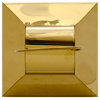 Tilson 16" Modern Stainless Steel Lantern, Gold