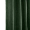 Faux Linen Grommet Room Darkening Curtain Single Panel, Key Green, 50w X 108l