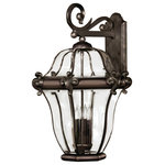 Hinkley - Hinkley San Clemente 4-Light Copper Bronze Wall Lantern - This Four Light Wall Lantern is part of the San Clemente Collection and has a Copper Bronze Finish. It is Outdoor Capable.