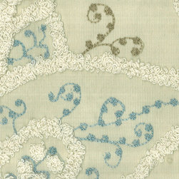 ROTH & TOMPKINS TEXTILES - Paisley Fabric, Lane Mineral, 54''x36'' - Upholstery Fabric
