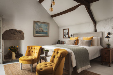 Design ideas for a classic bedroom in Cornwall.