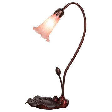 16 High Pink Pond Lily Accent Lamp