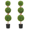 VEVOR 4' Artificial Topiary Tree Faux Plant w/ Replaceable Leaves Home Decor