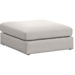 Meridian Furniture - Beckham Beige Durable Linen Textured Fabric Armless, Beige, Ottoman - Liven up your living space with this Beckham beige durable linen polyester fabric ottoman. Its beige color complements any contemporary home decor, while its durable linen and polyester fabric upholstery provides you with a soft and comfortable place to sit. This ottoman is modular, so you can create infinite configurations, which are easily attached using the attachment latch underneath. Its linen, wood, and foam construction guarantees stability for years to come.
