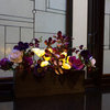 Violet Hill - Illuminated Floral Design, Kiri Wood Vase