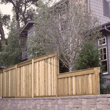 Board-on-Board fence with Cap Rail and PostMaster® Steel Fence Post System