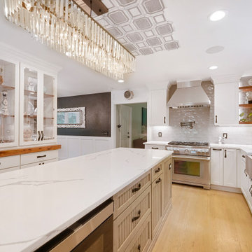 West Lake Avenue - Transitional White Kitchen