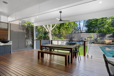 Inspiration for a modern home design remodel in Brisbane