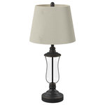 StyleCraft Home Collection - Table Lamp, Bronze And Gold Finish, Beige Hardback Fabric Shade, Set of 2 - Accent your decor with this lovely Table Lamp.