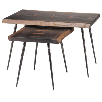 Nuevo Furniture Nexa Side Table in Dark Brown