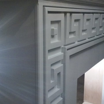 Fireplace mantle w/ Greek key design