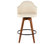 Lumisource Ahoy Counter Stool, Walnut and Cream PU Leather