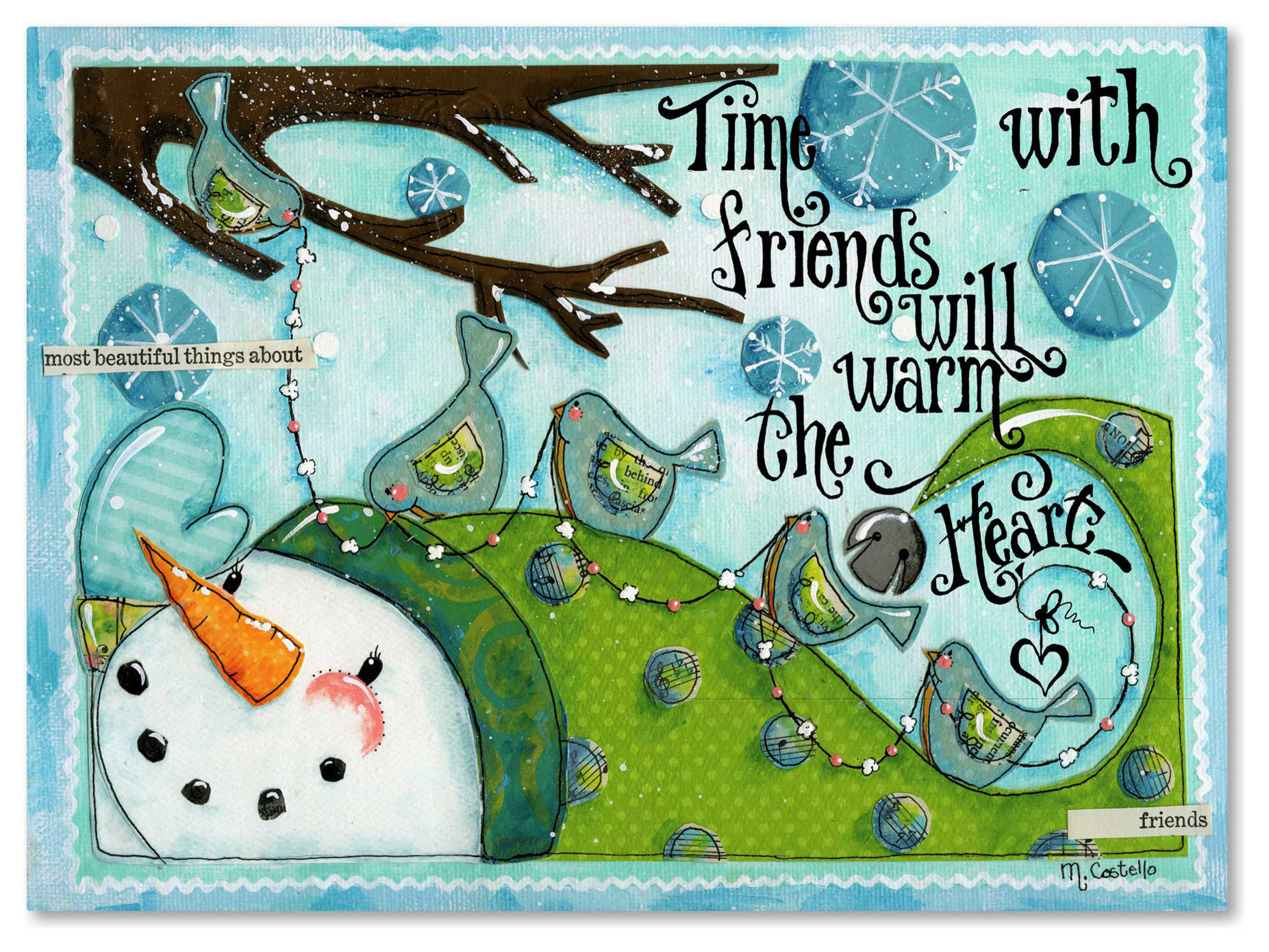 Maureen Lisa Costello 'Friends Words' Canvas Art, 35" x 47"