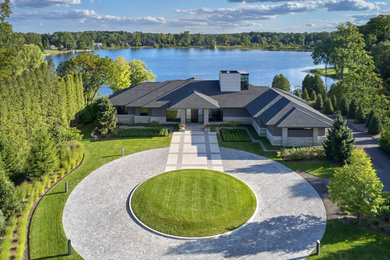 Contemporary exterior home idea in Detroit
