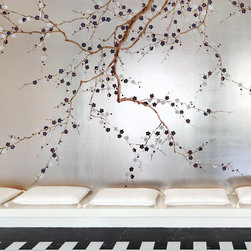 Panoramic Chinoiserie wallpaper mural - Products