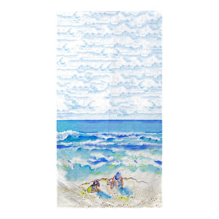 Fibertone 4-Piece Grey Cotton Beach Towel