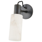 Hudson Valley Lighting - Malba 1 Light Wall Sconce, Distressed Bronze - A braided cord, a bit of knurled detailing and an alabaster shade make this streamlined, cylindrical silhouette feel special. Add a modern aesthetic and subtle luxury to the kitchen, hallway and other living spaces with this straightforward, clean sconce. Available in Aged Brass and Distressed Bronze.