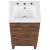 Render 18" Bathroom Vanity Cabinet - Walnut White