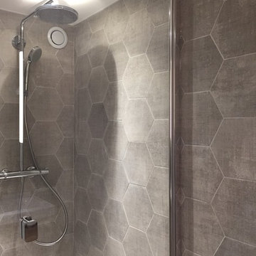 Grande alcôve pour la douche