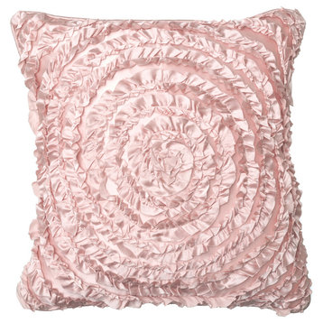 Victoria Silk Pink Throw Pillow