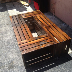 6 Wine Crate Coffee Table // Rustic a Coffee Table // Table // Coffee Table - Coffee Tables
