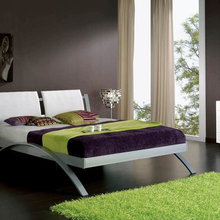 Modern Contemporary Leather Meta Bedroom Collection